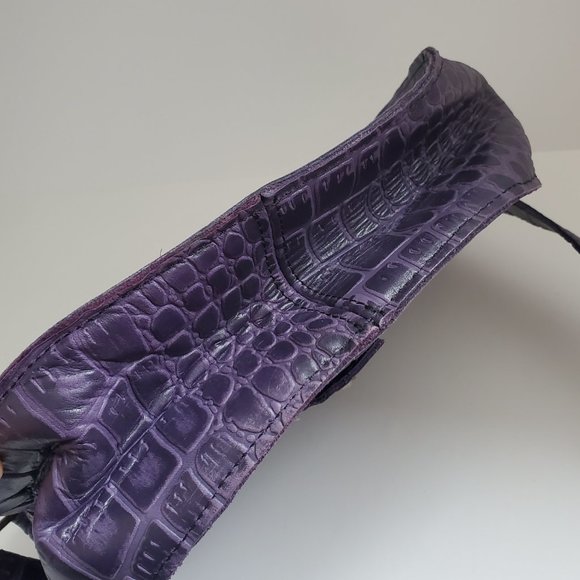 Chic Purple Crocodile-Embossed Women's Bag - Picture 13 of 16